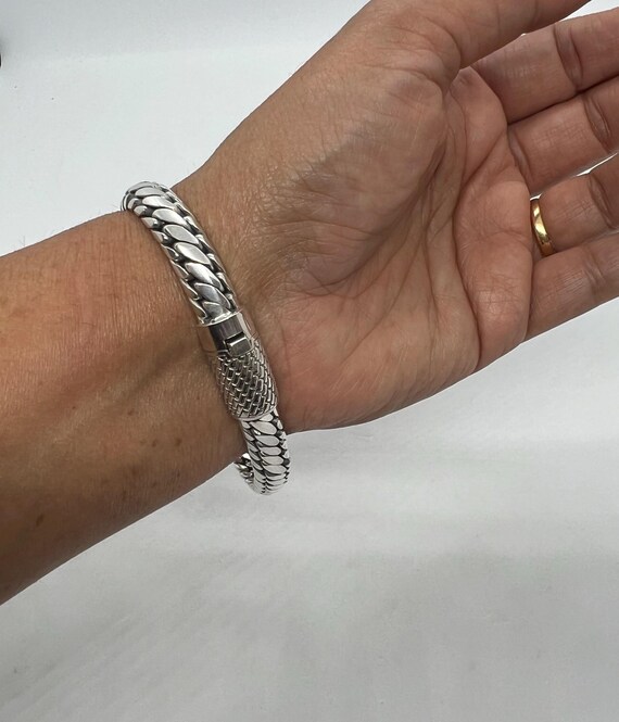 Handmade Sterling Silver Bali Braided Bracelet, Byzantine Lock - Etsy