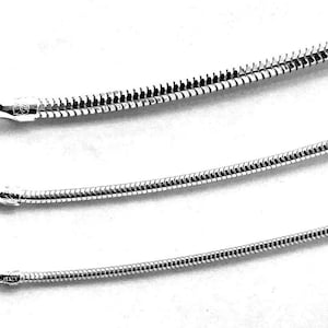 2mm-4mm 925 Sterling Silver Snake Chain Necklace Flexible Men's Women's 16"-30" gift for mom