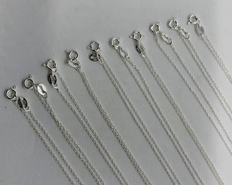 Wholesale listing (10 quantity) 925 Sterling Silver .50mm Fine Rolo Link Chain Women  16"