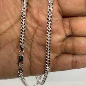 Men&#39;s Women&#39;s Miami Cuban Curb link chain Necklace 4.2mm 16&quot;-30&quot; 925 Sterling Silver