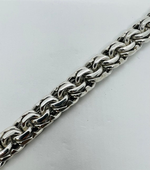 126 - Men's bracelet Canvas Sterling Silver Double Hook black– 877 Workshop