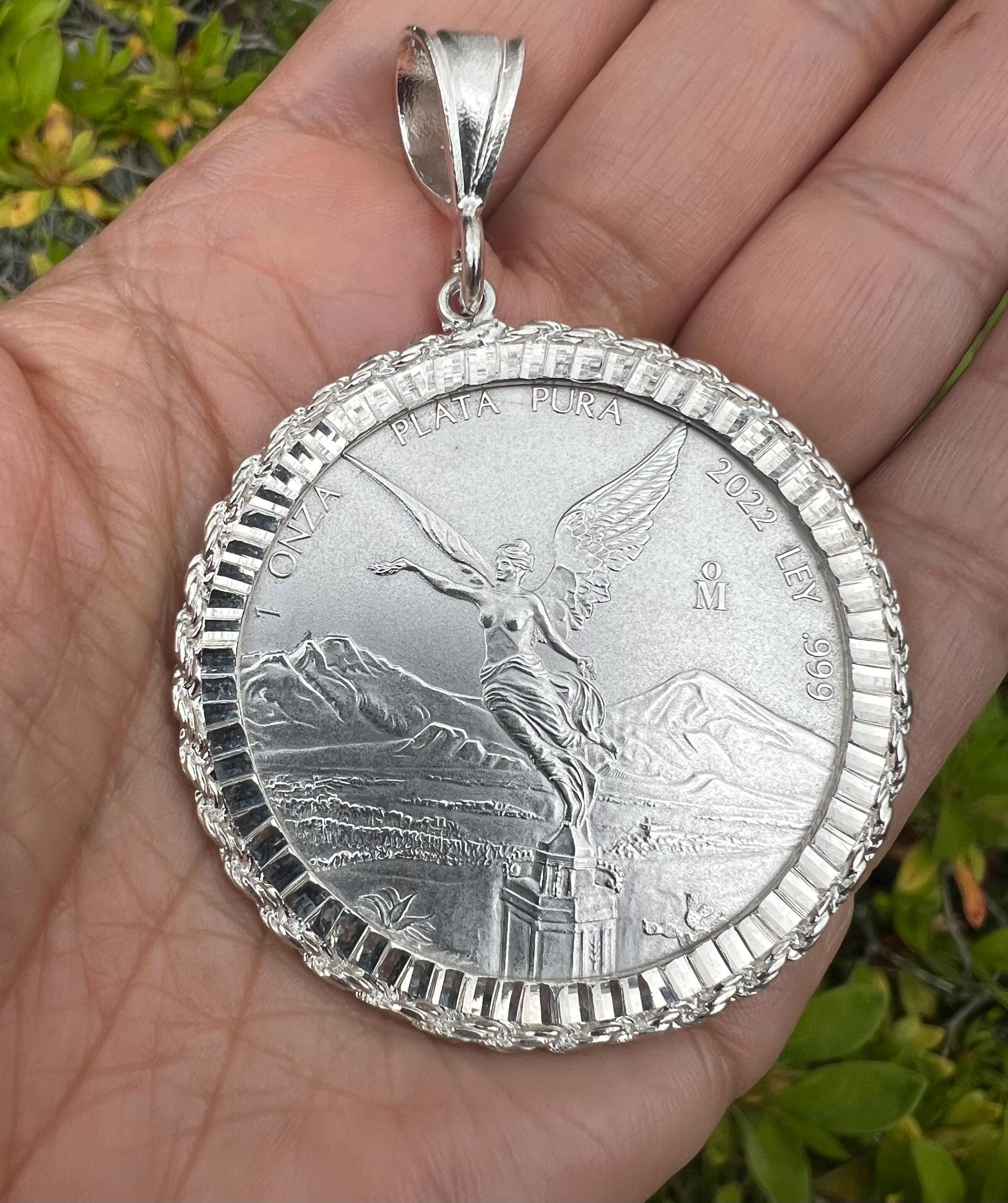 2022 Centenario 1oz .925 Sterling Silver Libertad Coin Pendant - Etsy