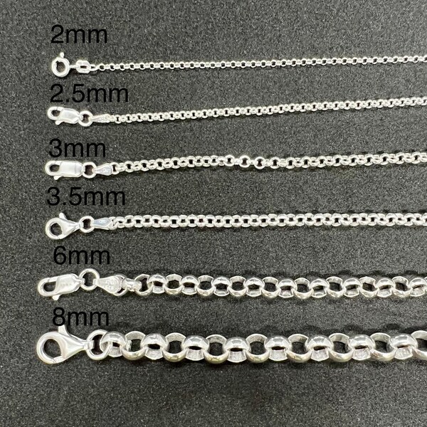 Unbranded .925 Sterling Silver Rolo Chain - Available In 16, 18, 20 Inch - 1.5mm Width - Vermeil (Rose Gold Over Silver) - Made In Italy