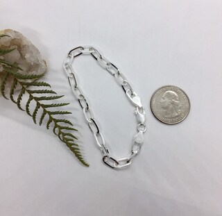 Bracciale Donna Paperclip Argento 925 | Catena Lunga 19 Cm | Gioiello Italiano Minimal Uomo/Donna | Regalo Di Lusso