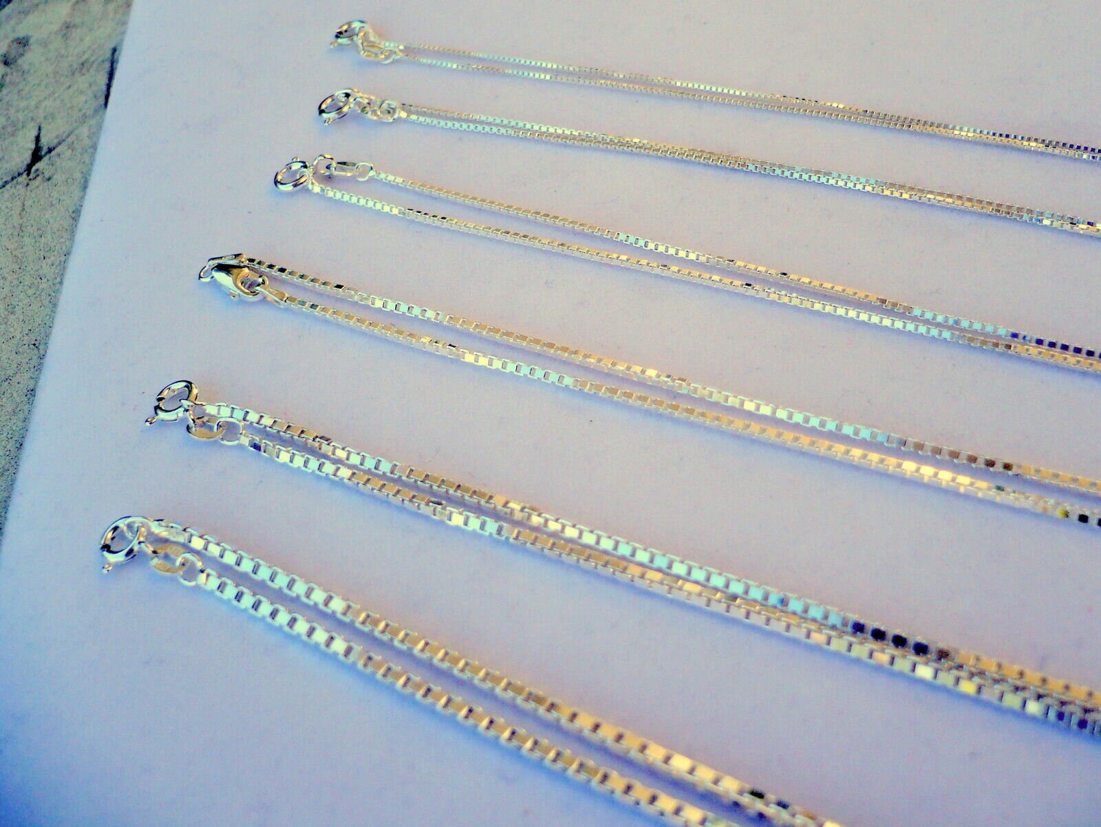 925 Sterling Silver Box Chain Necklace – Cuban Link Style – 16 To 24 Inch – Men's & Women's – Gift Ready