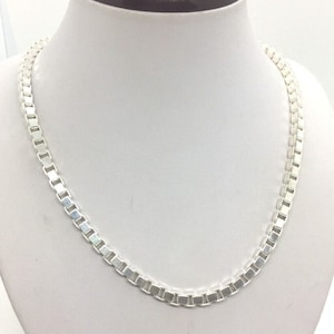 4.5mm 925 Sterling Silver Men&#39;s women&#39;s thick Box chain Necklace 16&quot; - 24&quot;