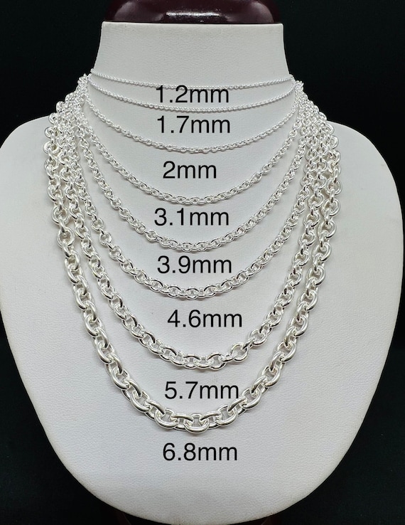 Micro Cadena Collar De Plata Esterlina Italiana 925 Maciza - Cadena Tipo Caja De 1mm, Longitud 18 Pulgadas Collar Plata Esterlina 925