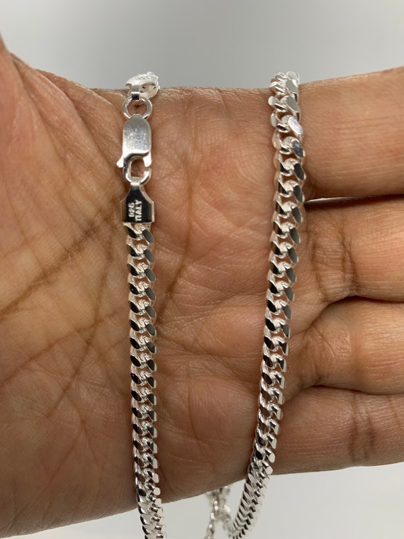 Men's Women's Miami Cuban Curb Link Chain Necklace 5mm 16 Men's Women's Miami Cuban Curb Link Chain Necklace 5mm 16