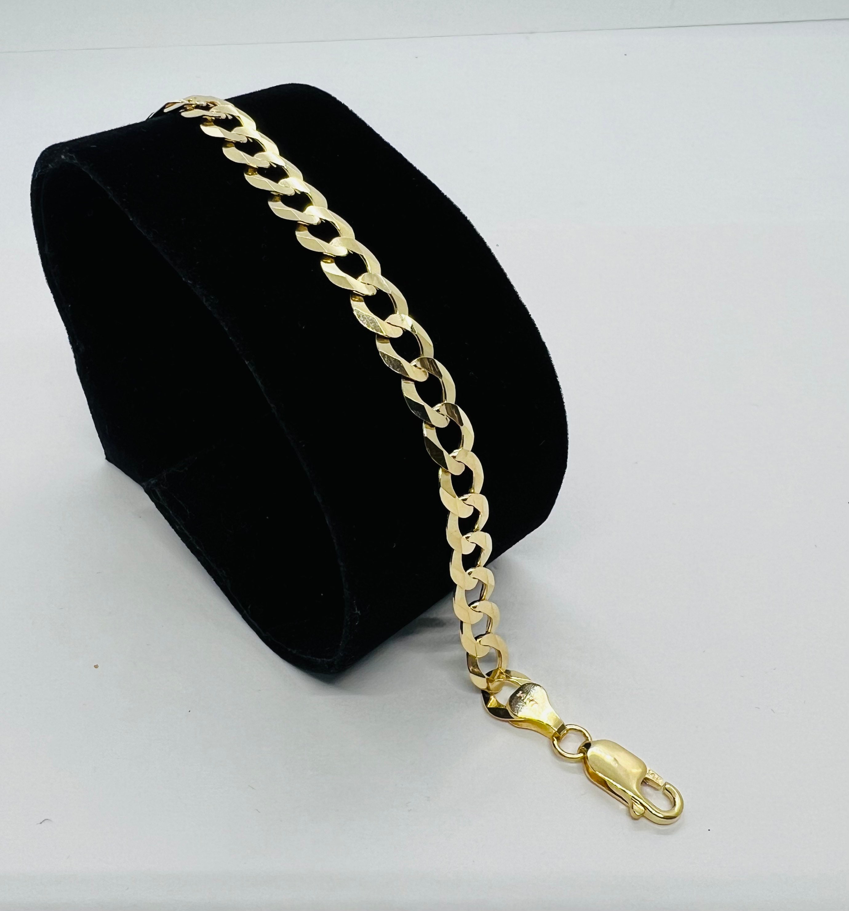 Handmade 18k/22k Yellow Gold Cuban Link Bracelet