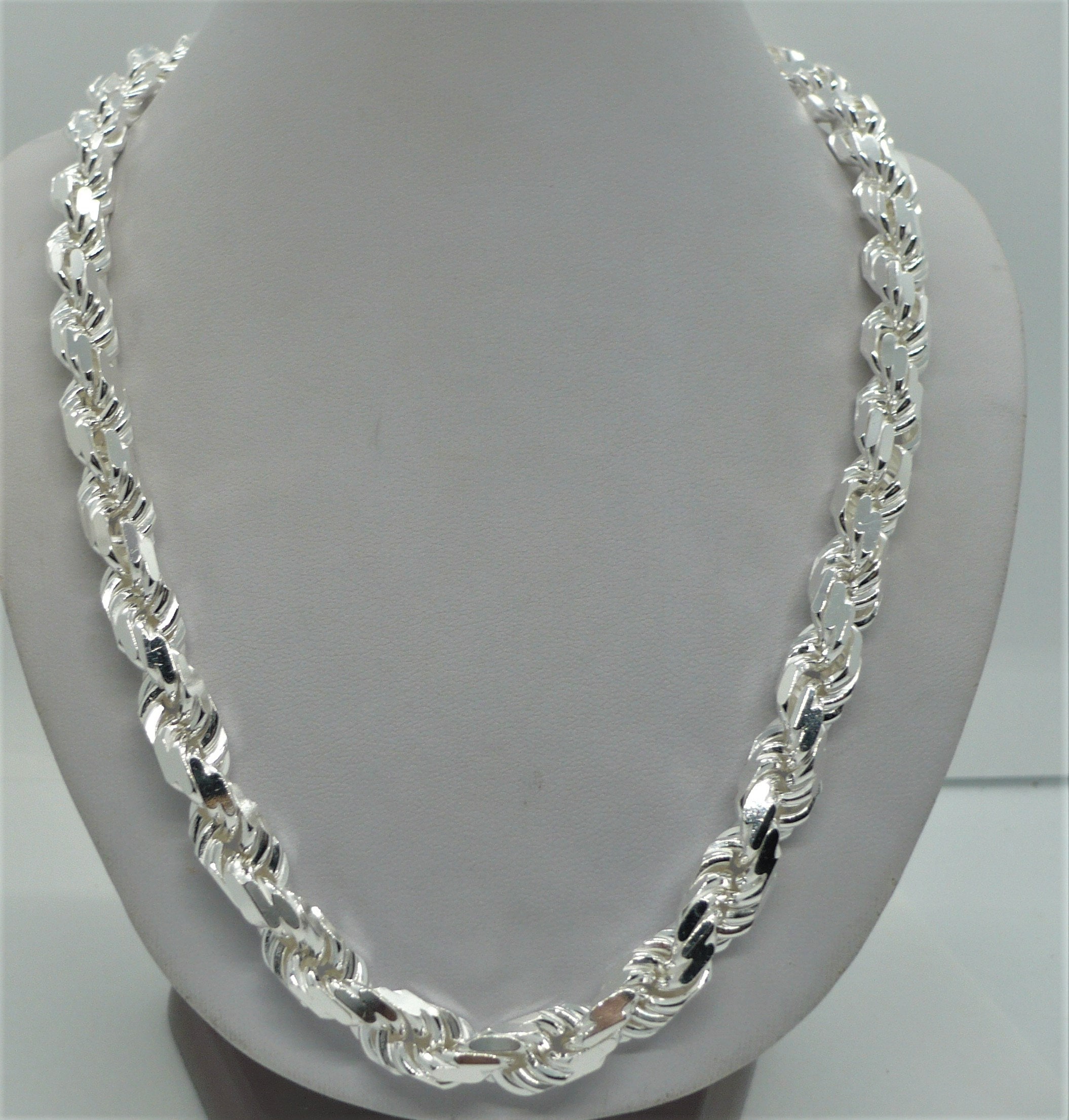 9mm silver rope chain deals