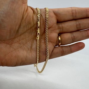 14k Solid Gold Miami Cuban Link chain 3.5mm Solid gold Men&#39;s Women&#39;s Necklace 18&quot;, 20&quot;, 22&quot;, 26&quot;, 28&quot;