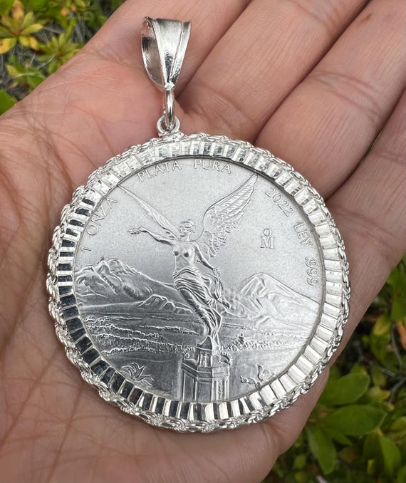 2022 Centenario 1oz .925 Sterling Silver Libertad Coin Pendant 