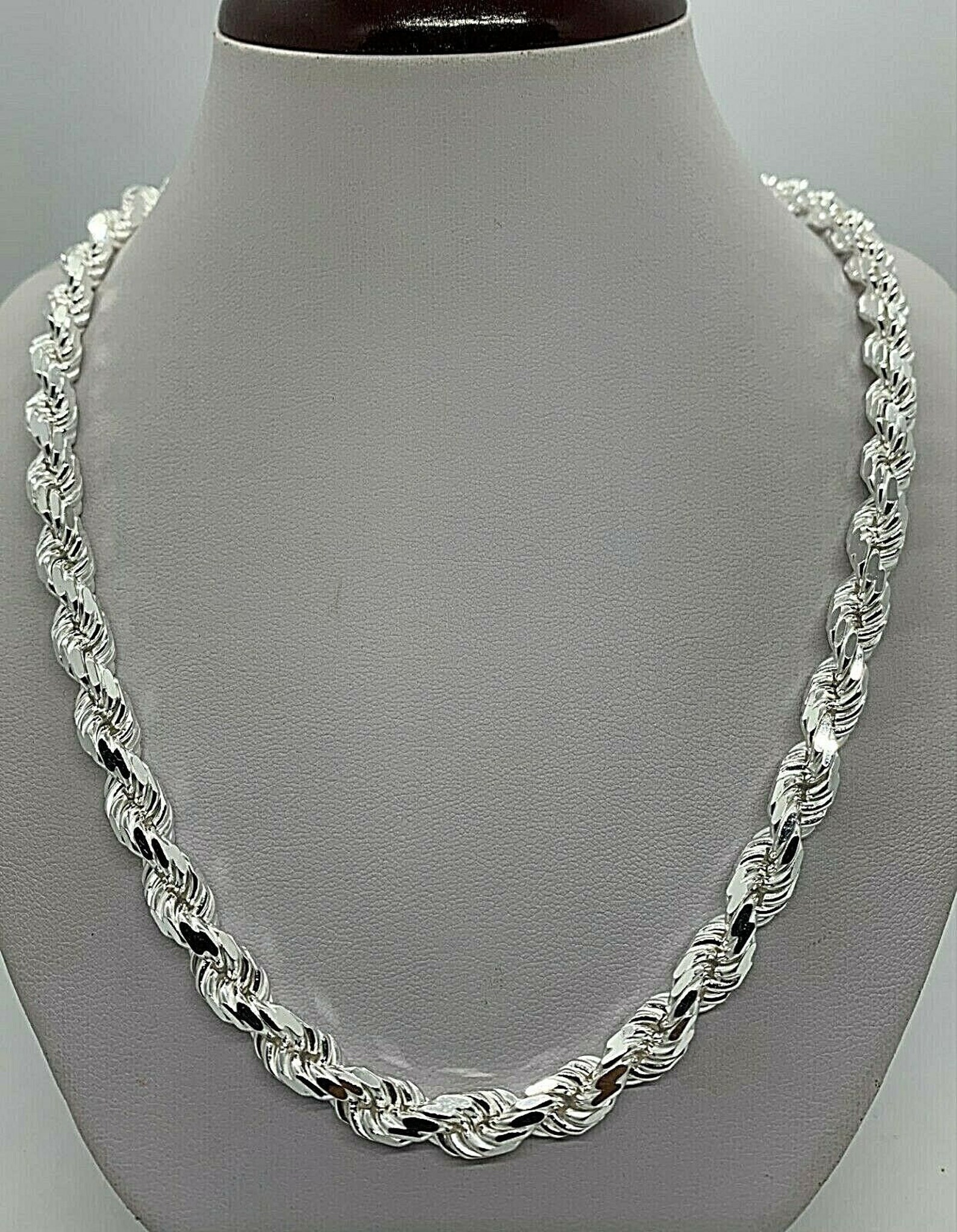 7mm 925 Sterling Silver Men's Solid Handmade Rope Chain Etsy