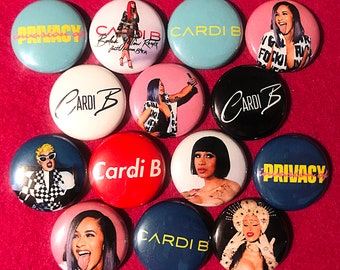 Cardi B 1インチボタンまたはマグネット 14個 - 送料無料