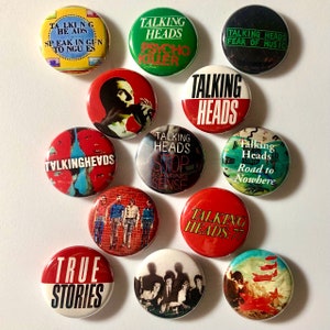 13 Talking Heads 1&quot; Buttons or Magnets! - FREE SHIPPING - David Byrne Modern Lovers