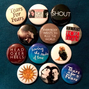 ¡12 Tears For Fears 1" Botones o Imanes! ENVÍO RÁPIDO GRATIS - new wave synthpop 80s