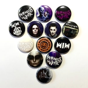 13 Motionless In White 1&quot; Buttons - FREE SHIPPING - Disguise, goth, metal
