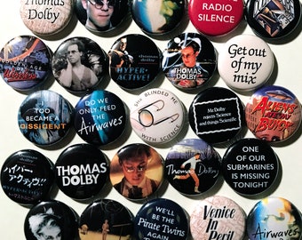 25 botones o imanes Thomas Dolby 1" - ENVIO GRATUITO! - New Wave Pop Synthpop Post-Punk