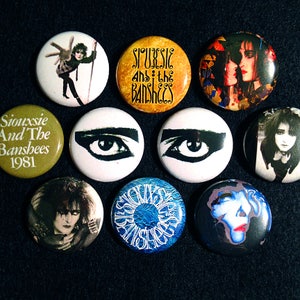 10 Siouxsie & The Banshees 1&quot; Buttons or Magnets! FREE FAST SHIPPING - Sioux Cure Goth Postpunk Punk