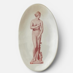 Classical Figure Stoneware Hand-Pressed Plate