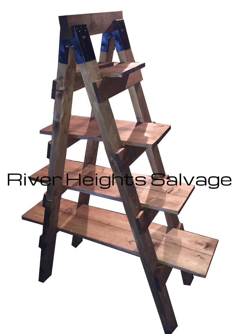 Ladder Bookcase Bookshelf Ladder Bookshelf Rustic Handmade Etsy