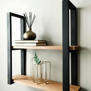 Contemporary Floating Wall Mounted Bookshelf Wood Wall Mounted Bookcase Wood Bookcase Shelf Trending Bathroom Modern Decor Shelving Unit