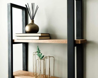 Contemporary Floating Wall Mounted Bookshelf Wood Wall Mounted Bookcase Wood Bookcase Shelf Trending Bathroom Modern Decor Shelving Unit