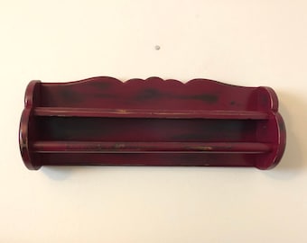 Vintage Wooden Shelf Towel Hanger Wood Bathroom Wall Decor Hanging Bedroom Shelf Display