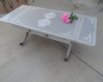 vintage drop leaf table grey coffee table painted gray antique table vintage furniturecoffee table with drawerantique wood table - Antique Wood Coffee Tables vintage drop leaf table grey coffee table painted gray antique table vintage furniturecoffee table with drawerantique wood table - Antique Wood Coffee Tables