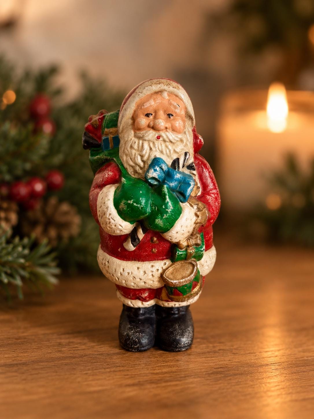 Antique Cast Iron Santa Claus - Etsy