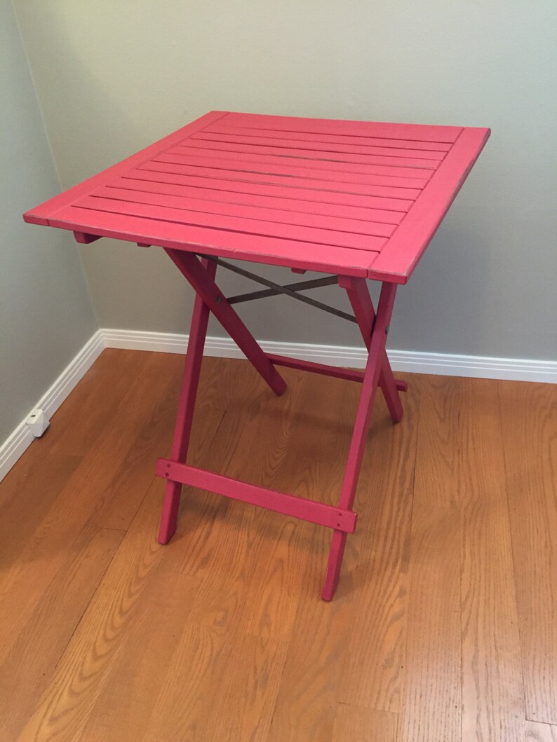 Sale Red Painted Table Patio Table Outside Furniture Garden Furniture Collapsible Wood Tall Outdoorindoor Distressed Table Patiotable Kitchen Dining Tables Home Living Vadel Com