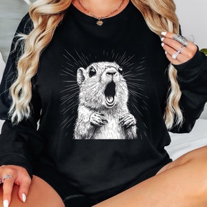 Chipmunk T-Shirt, Long Sleeve Chipmunk Shirt, Black Chipmunk Shirt, Black Long Sleeve Chipmunk Shirt, Funny  Animal Shirt, Chipmunk Vibes