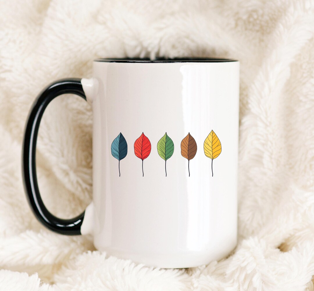 Mug Fall Color Minimalist Fall Mug, Fall Leaf Mug, Fall Mug, Cozy Season Mug ...