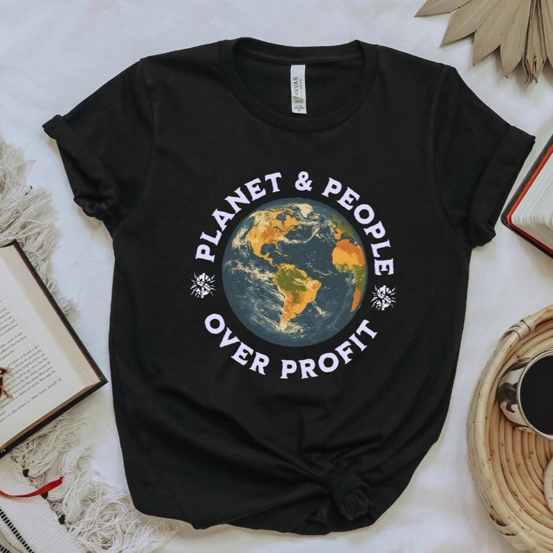 Mother Earth Shirt, People Over Profit, Planet Over Profit, Earth Day Shirt, Anti Capitalist Shirt, Love Our Planet Shirt, Unisex Tee image 4