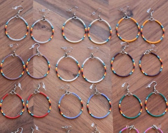 Beaded Hoop Earrings