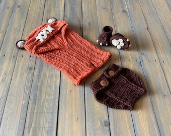 Traje de Ewok para recién nacido inspirado en Star Wars/Ewok para bebé/Traje de Ewok para bebé