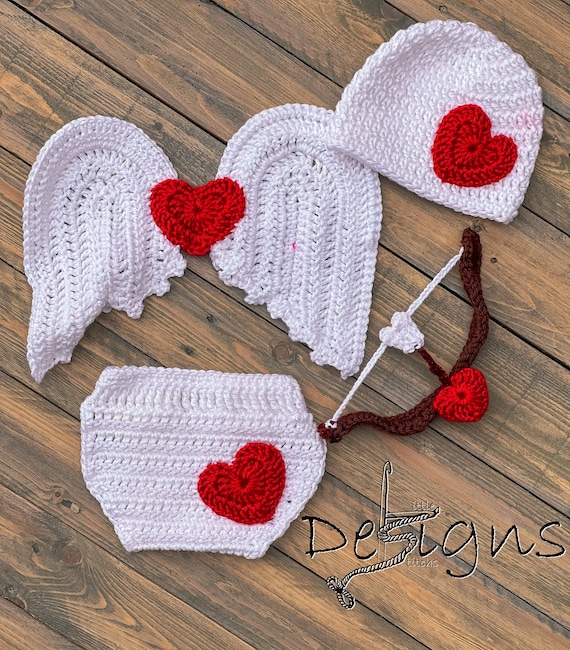 Vestito da Cupido per neonato/Cupido per bambino all'uncinetto/San  Valentino/Vestito a forma di cuore per bambino - Etsy Italia