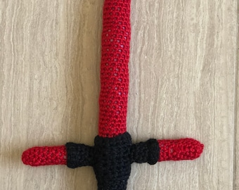 Sable de luz de Kylo Ren a crochet: juguete para bebé inspirado en Star Wars