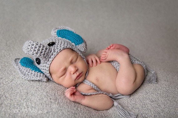 crochet baby elephant outfit