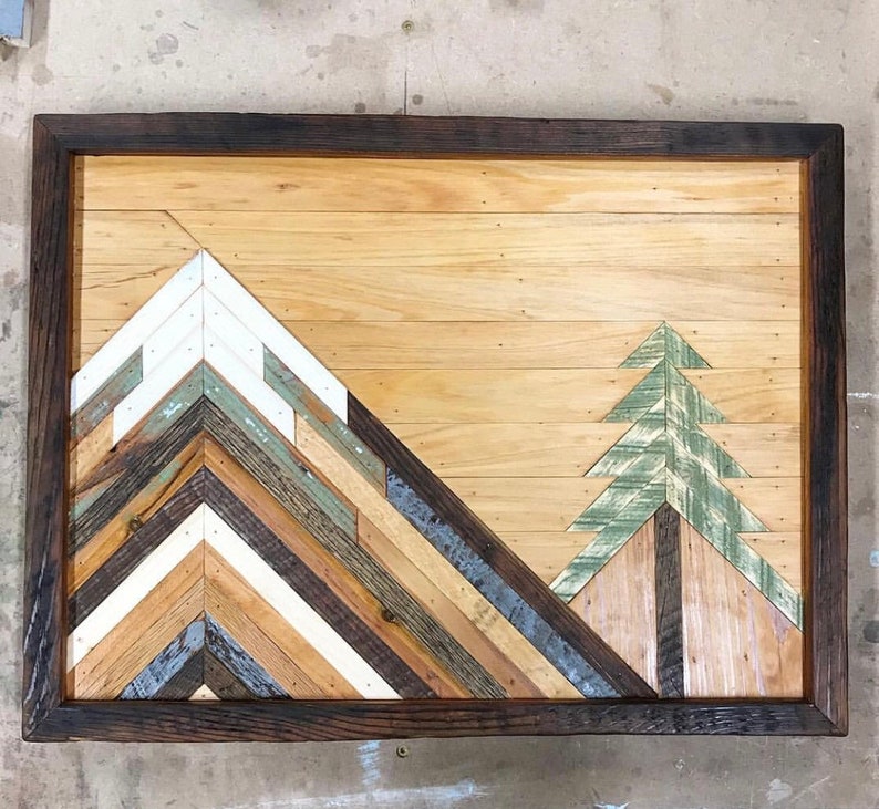 Reclaimed Wood Wall Art Entryway Wood Mountain Wall Art Reclaimed Wood Mountain Picture Mountain Wood Art Modern Farmhouse Home Living Wall Decor Delage Com Br
