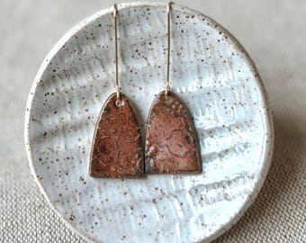 Hand Painted Porcelain Hydrangea Earrings: Gold Filled Ear Wires