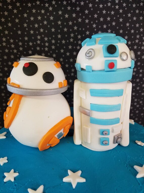 Star Wars Cake Toppers Star Wars Fondant Star Wars Cake Etsy