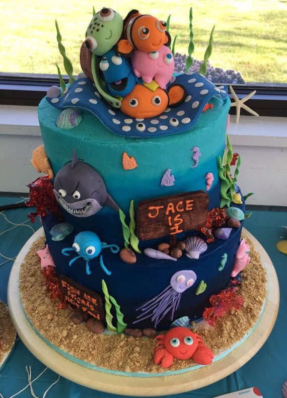 Finding dory cake topper/ Finding nemo cake topper/ Edible | Etsy