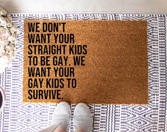 Youth Pride Doormat | LGBTQ Doormat | Gay Kids Doormat | Gay Doormat | LGBTQ Youth Doormat | Equal Rights Doormat | Pride Doormat