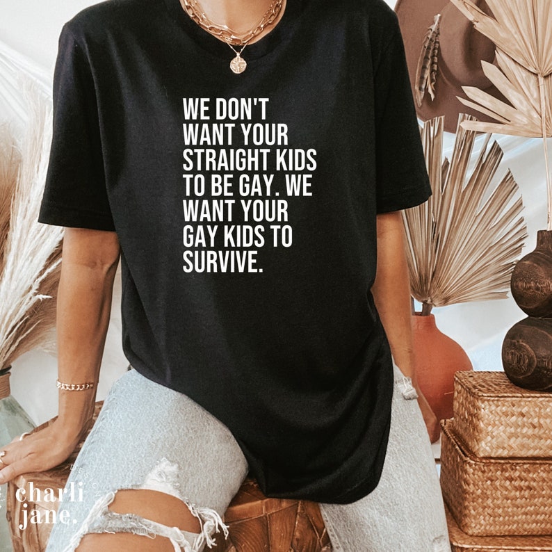 SAY GAY Shirt LGBTQ Unisex Shirt Lesbian Apparel Pride - Etsy