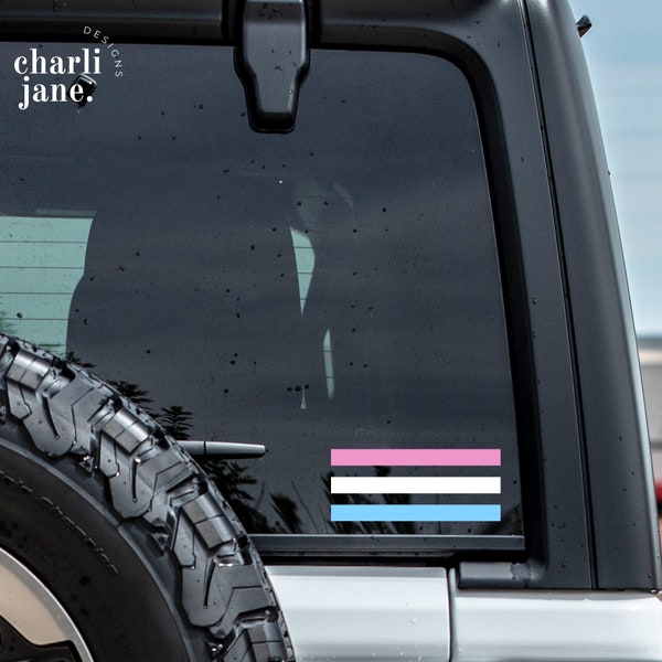 Trans Pride Stripes Decal | Transgender Rights | Trans Ally | Human Rights Car Decal | Trans Pride Sticker |