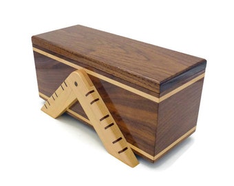 Walnut Jewelry Box with Keyed Miter Legs