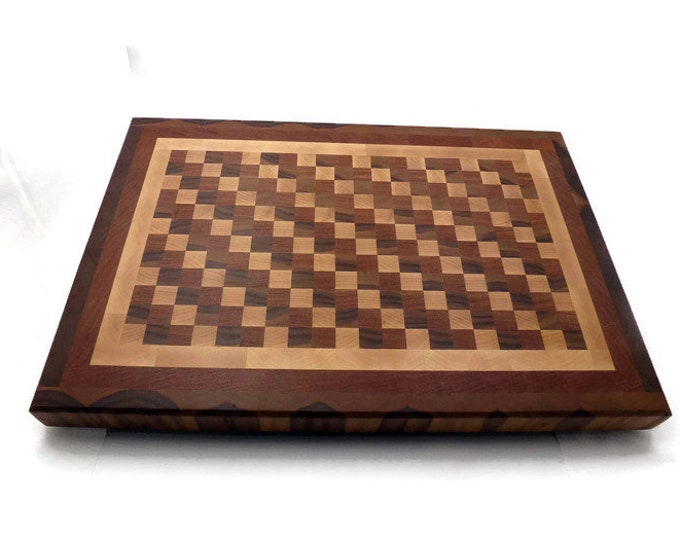 Square Pattern End Grain Cutting Board