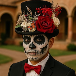 Giorno Dei Morti Cranio In Cappello Messicano Dia De Muertos Illustrazione Vettoriale