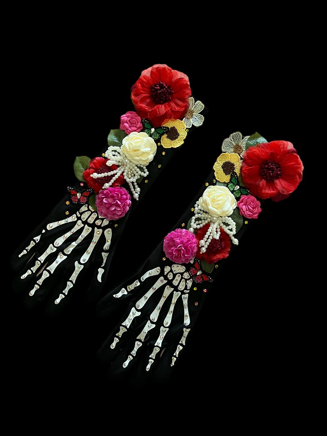 Day of The Dead Gloves 22cm main image 0